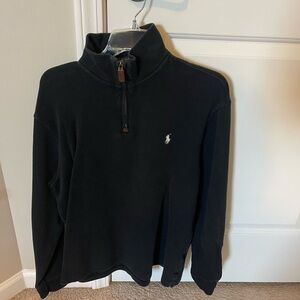 Black Ralph Lauren Men’s Quarter Zip Sweater Large